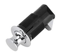 Naroote Push Button Lock 22mm Hole Zinc Alloy Rv Marine Hardware | Zinc Alloy, Plated, 4 to 25.4mm Doors, 22mm Mounting Hole, Rv Yacht Motorhome Use, Cabinet Door Latch