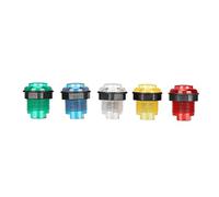 Naroote Push Buttons, 5pcs ABS Round Shape Professional Game Push Buttons for Game Machine (5V)