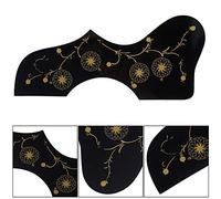 Naroote PVC Folk Guitar Pickguard Adhesive Protecting Right Hand Accessories for Guitar Players Black Pattern (black pattern)