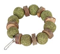 Naroote Rabbit Chew Toys, Harmless Durable Hamster Chew Toys Nutrition Rich Teeth Grinding Portable Biting Resistant for Home (Wooden Piece Round Ring)