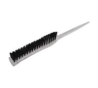 Naroote Rat Tail Teasing Brush, Glitter Handle Soft Nylon Brush, Volume Adding Comb with Easy Grip, Ideal for Fuller Looking Hair & Back Combing (Silver)