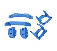 Naroote RC Bumper Plates, RC 1/18 Bumper Plate Rear Set 1/18 Replacement Aluminum Alloy Front Rear Upgrade Parts for Latrax Teton / (Blue)