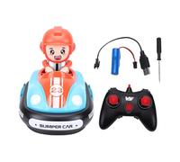 Naroote RC Ejecting Bumper Car, Kids Ride On Toy with LED Lights Music Sound Effects and Side Collision, Remote Control Car for Toddlers 3-6 Years Old, Birthday Gifts