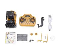 Naroote RC Forklift Toy, Alloy 1/64 Mini Remote Control Forklift Truck with 360 Degree Rotation & App Programmable Function, Engineering Construction Vehicles Toy for Adults Kids (Green)