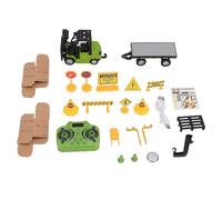 Naroote RC Forklift Toy, Alloy 1/64 Remote Control Forklift Truck with App Programmable Function, 360° Rotation & Multi Directional Driving, Construction Vehicle Toy for Adults Kids (Green)