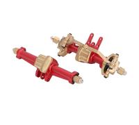 Naroote RC Front Rear Axle Set, Lightweight RC Car Axles Spare Parts High Precision Easy to Install Wearproof for 1/18 Model (Red)
