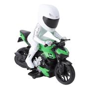 Naroote Rc Motorcycle, High Speed Rc Stunt Motorcycle Toy with Cool Lighting Effects & Powerful Electric Engine, Flexible Handling, Enjoyable Experience for Stunt Enthusiasts (Green)