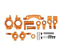 Naroote RC Steering Kit, Lightweight High Strength RC Metal Upgrade Parts Kit for Bumpy Road (Orange)