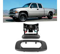 Naroote Rear Tailgate Handle Set with Bezel Trim Fit for Chevrolet Silverado 1999-2007 ABS Durable Replacement