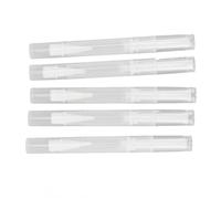 Naroote Refillable Cuticle Oil Pen Proof Eyelash Growth Liquid Tube, Portable Twist Pen with Brush for Nail Care, Big Capacity 5ml, Ideal for Travel, Pack of 5