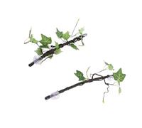 Naroote Reptile Corner Branch Lifelike Hanging Decoration for Terrarium, 2 Pack Branches for Lizard Spider Snake Climbing, Plastic Material