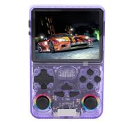 Naroote Retro Handheld Game Console, 4.0 Inch 720x720 IPS Screen, 22000 Classic Games Console, WiFi Networked Gaming Device with 3000mAh Battery, Ideal for All Ages (Purple)