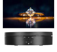 Naroote Rotating Display Stand, 3 Gears Two Way Rotating 360 Degree Turntable, Motorized Stand with USB Power Cable, Ideal for Jewelry, Watches, Phones & Digital Cameras, 2 to 4KG Load