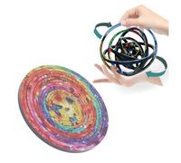 Naroote Rotating Flip Puzzle 3D Rotation Flip Puzzle Adult Fidget Toy Stress Relief Decompression Educational Toy Interactive Brain Teaser for Kids Adults Stimulates Creativity (Colorful Flower)