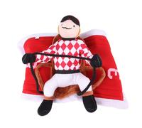 Naroote Saddle Dog Costume Breathable Flannel Adjustable Rope Birthday Party Photo Shoot Red L Size (Narootewae8cfmvrs-2)