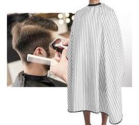 Naroote Salon Apron for Hair Cutting and Dyeing with Stylish Stripe Design for Home and Salon Use Black/Brown 1 Unit (Black)