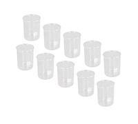 Naroote Scientific Glass Beaker 250ml Durable Measurement Tool for Laboratory Projects, 10Pcs Set for Industrial Experiments, Clear Scale Glass Material for Home Experiments