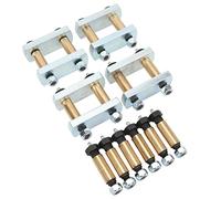 Naroote Shackle Upgrade Kit, Compatible with Tandem Axle RV Trailers | 2.25 Inch Shackles, Greasable Bolts, 6 Bronze Bushings, Steel Suspension Parts for Trailer Repair