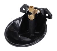 Naroote Sheep Water Bowl Stainless Steel Automatic Drinking Goat Waterer for Farm, Durable Touch Switch Design for Livestock - Black 7.1in