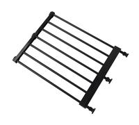 Naroote Short Pet Gate, Adjustable Expandable Low Profile Dog Gate, Auto Close Locking Indoor for Doorways Stairs Windows Kitchens, No Drilling Required (Black)