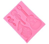 Naroote Silicone Mold, Music Note Mold, Guitar Shape DIY Baking Fondant Cake Decorating Tool Candy, for Home Bakery Kitchen