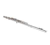 Naroote Silver Sterling Flute Beginner Instrument for Children and Adults Music Performance High-speed Steel 67cm