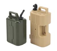 Naroote Simulation Fuel Tank, Lightweight Mini Easy to Install 1:10 Scale Plastic Simulation Petrol Can for 1/10 RC Crawler (Yellow+Green)