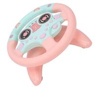 Naroote Simulation Steering Wheel Toy for Kids, Educational Driving Imitation Toy with Fun Colors for Early Learning, Made of Durable ABS, Includes Suction Cup Bases (Pink)
