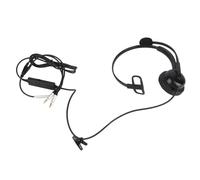 Naroote Single Ear Headset Comfortable Noise Canceling Wired Headset for Call Center Professional Use ABS Black 1 Unit (Dual 3.5mm Interface)