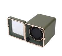 Naroote Single Watch Winder Case, Watch Winder Exquisite Automatic Super Quiet Motor Uniform Speed for Bookshelf (Green W150D)