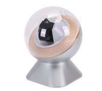 Naroote Single Watch Winder, Ultra Quiet Universal Fit Automatic Watch Winding Box with LED Lighting Precise Winding Stable Mechanism for Mechanical Watches Gifts for Men Collectors (Silver)