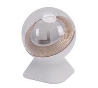 Naroote Single Watch Winder, Ultra Quiet Universal Fit Automatic Watch Winding Box with LED Lighting Precise Winding Stable Mechanism for Mechanical Watches Gifts for Men Collectors (White)