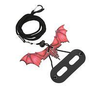 Naroote Small Reptiles Animal Harness Adjustable Bearded Dragon Leash for Outdoor Walking Activities Soft Material Unique Design (Red)