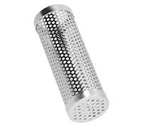 Naroote Smoke Tube, Cold Smoker Cold Smoke Generator Stainless Steel BBQ Wood Pellet Tube Smoker Cylindrical Detachable Box for Outdoor Camping, Hot Smoking (Length 15.3CM*High 5.3CM【Order