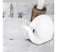 Naroote Snail Shape Press Style Liquid Bottle, Hand Lotion Dispenser with Snail Shell Cover Design, for Kitchen Bathroom Travel Makeup Water Storage (White)