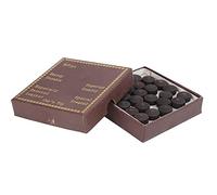 Naroote Snooker Red Leather Cue Stick Tips 50pcs Kit Durable Pool Eight Nine Ball Control Rotation Repair for Billiards Players 12mm