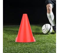 Naroote Soccer Training Bright Yellow Cone Durable Marker Set for Football Practice 6pcs for Improving Controlling Ability of Football Players (Red)