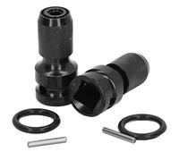 Naroote Socket Adapter Set With Arrow Storage Case Design 1/2in Square to 1/4in Hex for High Speed Operations, 2 Sets Ideal for Professional Mechanics, Carbon Steel