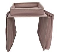 Naroote Sofa Armrest TV Remote Control Organizer Durable Armchair Couch Bag with Cup Holder Tray for Living Room Office Dorm Rooms Bedroom, Water-resistant Couch Storage Holder (Coffee)