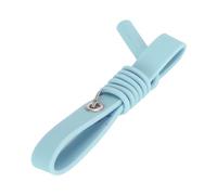 Naroote Soft and Delicate Wrist Strap Tweezers on The Skin Eyelash Ciglines Covering The Handle to High Elasticity for Eyelash Transplantation (Blue)