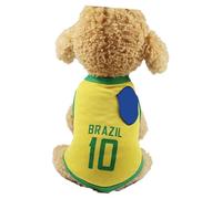 Naroote Soft Breathable Dog Summer Vest, Dog World Cup T Shirt for Puppy, Cute Mesh Summer Apparel for Sports (#2)