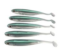 Naroote Soft Fishing Lure 5PCS Lifelike Simulation Bait for Anglers Silicone Material 12cm Length (Green)