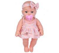 Naroote Soft Plastic Reborn Doll Lifelike Baby Angel for Preschool Activities and Photography Props, Perfect Christmas and Birthday Gift 12in Simulation Baby Doll (Naroote7xo01pk8eb-211210SU01-3)