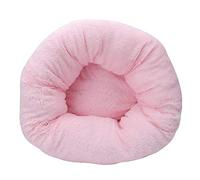 Naroote Soft Plush Pet Mat Warm Sleeping Pad for Dog Cat Puppy, Easy to Clean, for Keeping Warm in Winter, Pink/Gray/Light Brown 40x40x23cm (pink plush)