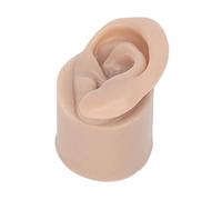 Naroote Soft Silicone Ear Piercing Model Simulation Flexible Practice for Students Dark Skin Color 1 Piece (Left)