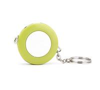 Naroote Soft Tape Measure Mini Keychain Retractable Ruler Durable for Sewing Knitting Tailoring Plastic 1pc (Green)