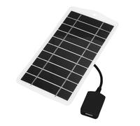 Naroote Solar Panel Charger, 5W Monocrystalline Silicon USB Solar Panel, Portable Charger with High Efficiency Photovoltaic Cells & Multiple Safety Protections, Ideal for Outdoor (White)