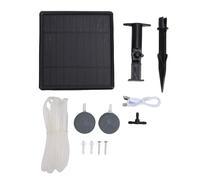 Naroote Solar Pond Aerator, Built in 2000mAh Battery for Aquarium Fish Hydroponics Outdoor Pool, Two Working Modes, Compact All in One Design with Adjustable Solar Panel Angle