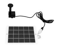 Naroote Solar Water Fountain Pump 3W Efficient Durable for Garden Pond Decoration with 6 Nozzles