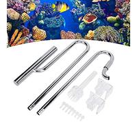 Naroote Stainless Steel Aquarium Inflow Outflow Pipe Adjustable Skimmer for Fish Tank, Durable 304 Stainless Steel, 12/16mm & 16/22mm Size, Easy Install (New 12MM oil film)